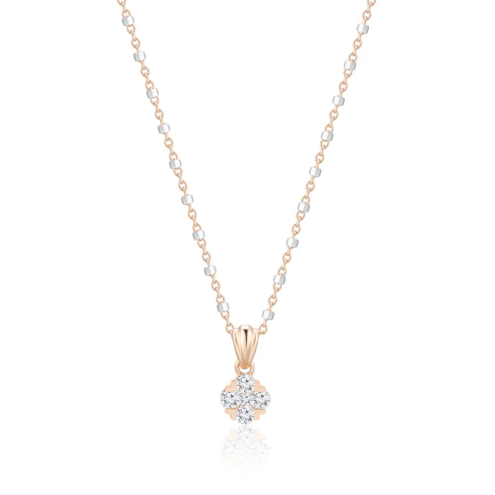 【Just Diamond】鎮金店 18K玫瑰金 Shining Star 鑽石吊墜(不含鍊)