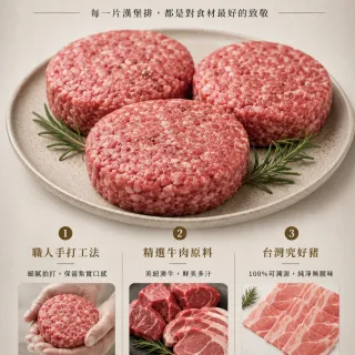 【巧食】和風漢堡排120g/3入組(無添加/金牌主廚陸巧因)