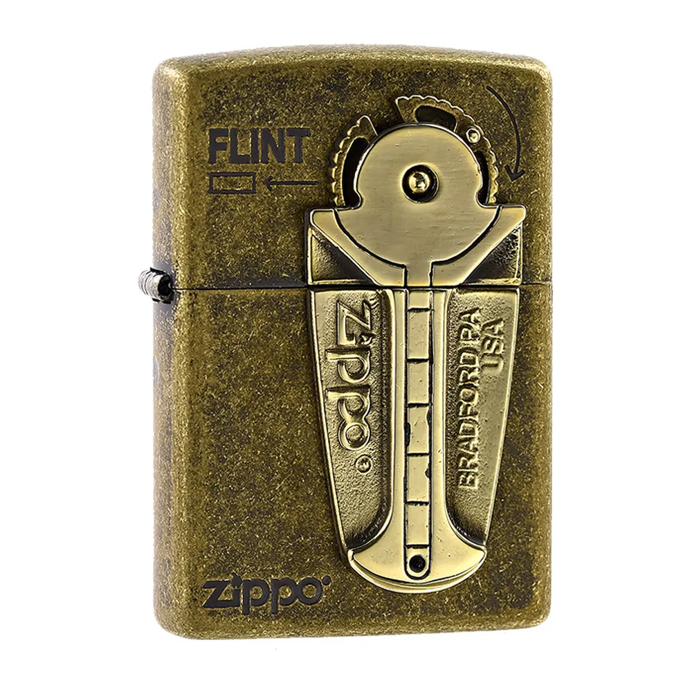 【Zippo】打火石盒-仿古銅-防風打火機(美國防風打火機)
