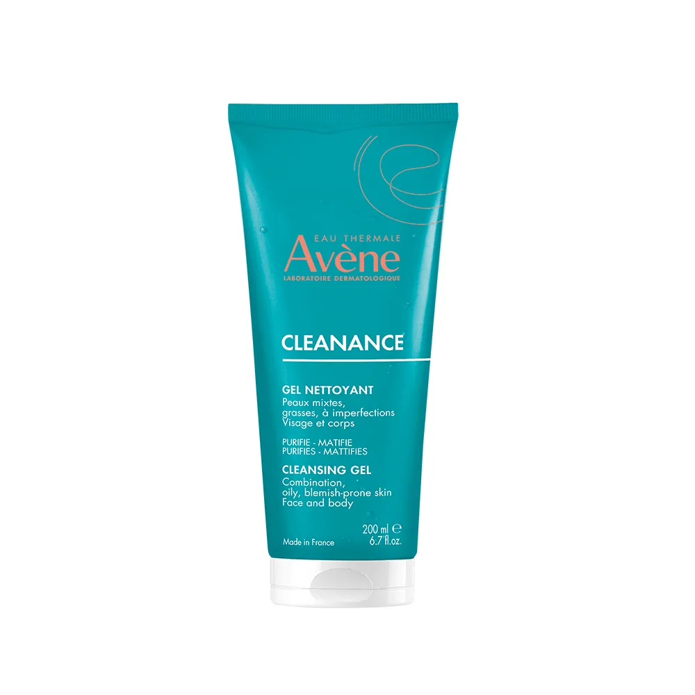 【Avene 雅漾】官方直營 控油舒緩潔膚凝膠200ml(抗痘洗面乳/沐浴乳)