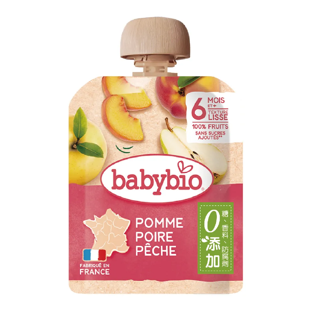 【BABYBIO】生機蘋果洋梨纖果泥(90gX12)