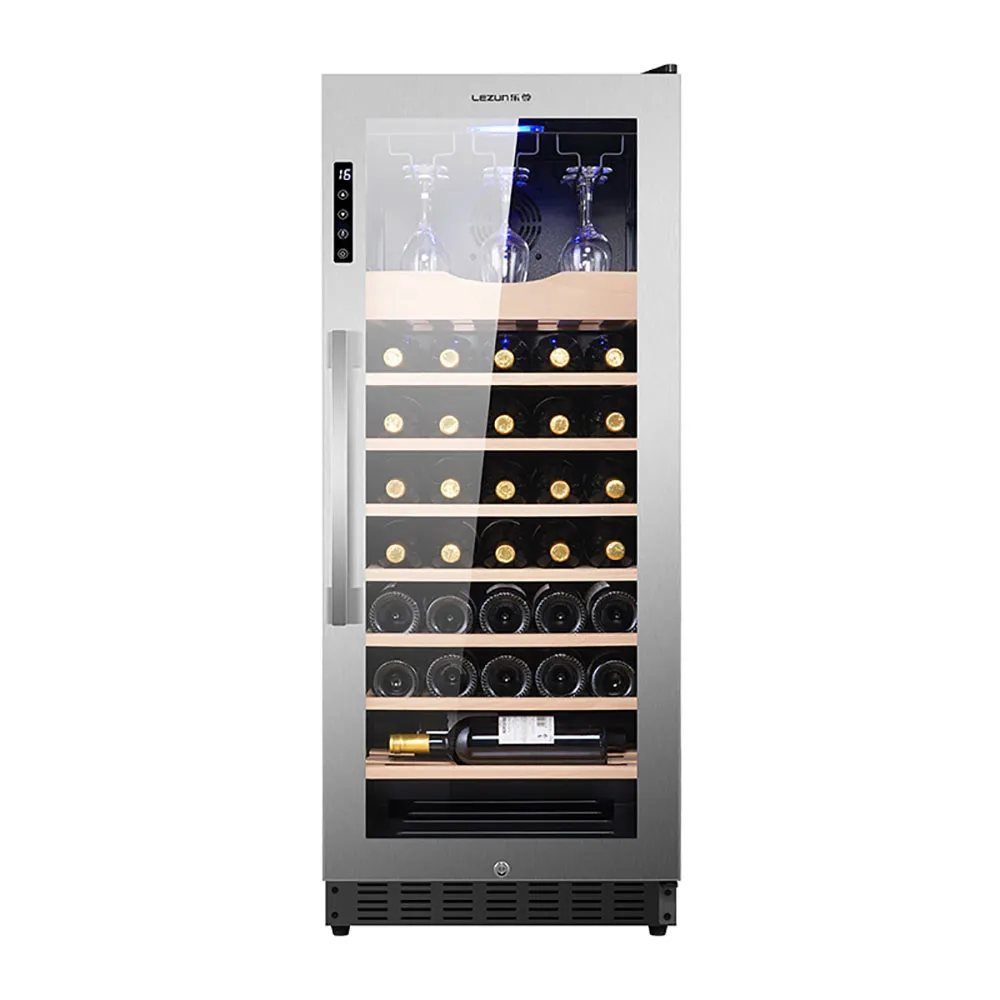 【Laptinc 拉普蒂尼】不銹鋼紅酒櫃 158L家用酒櫃冰吧 商用嵌入式電子保濕酒櫃(冷藏冰箱 葡萄酒櫃 冷藏櫃)