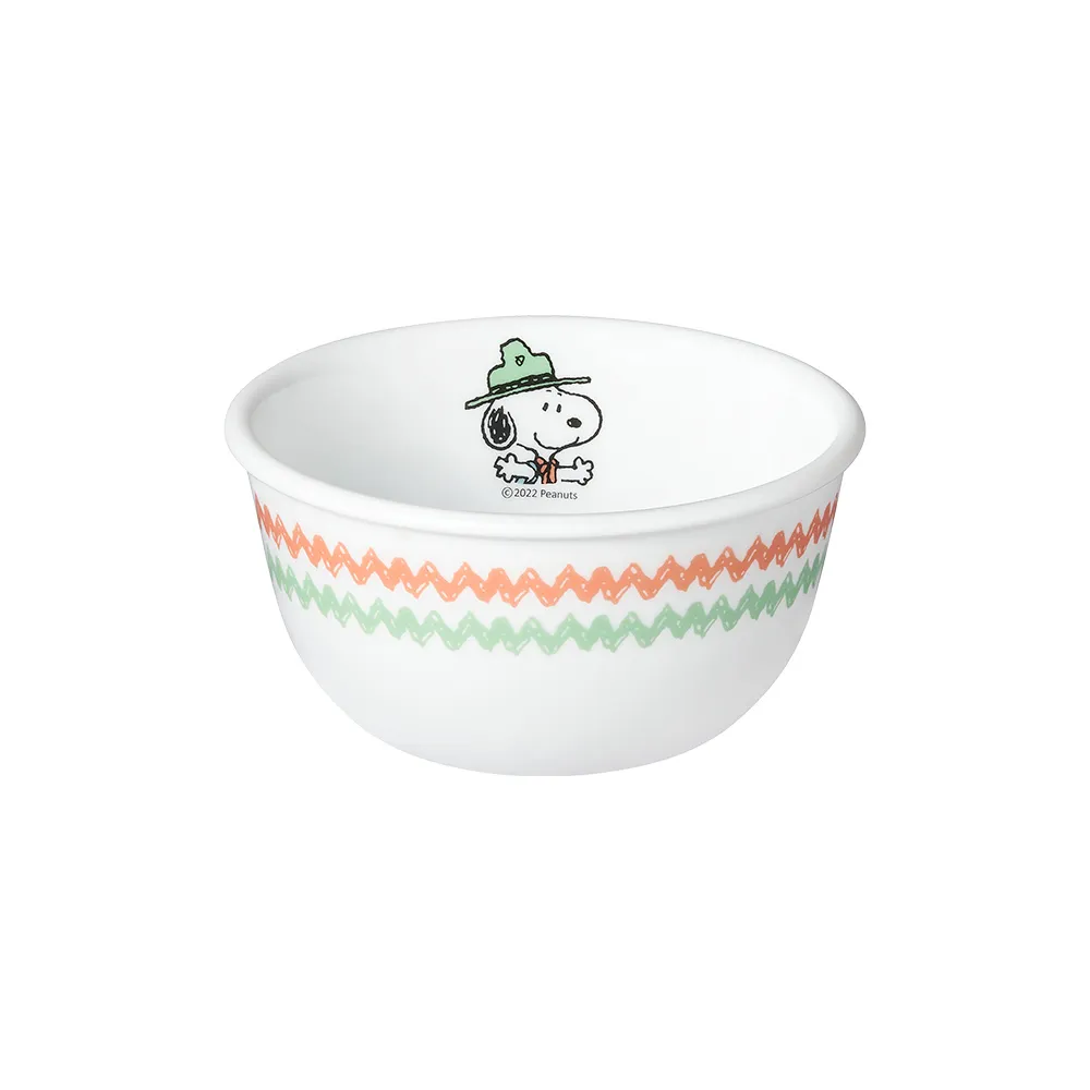 【CorelleBrands 康寧餐具】SNOOPY 露營趣 325ML中式飯碗(411)