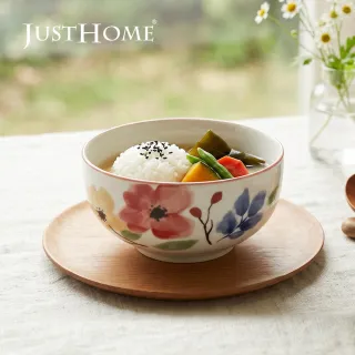 【Just Home】映花陶瓷5吋飯碗5件組/6吋麵碗4件組-擇一款(可微波餐具/飯碗/麵碗/湯碗)
