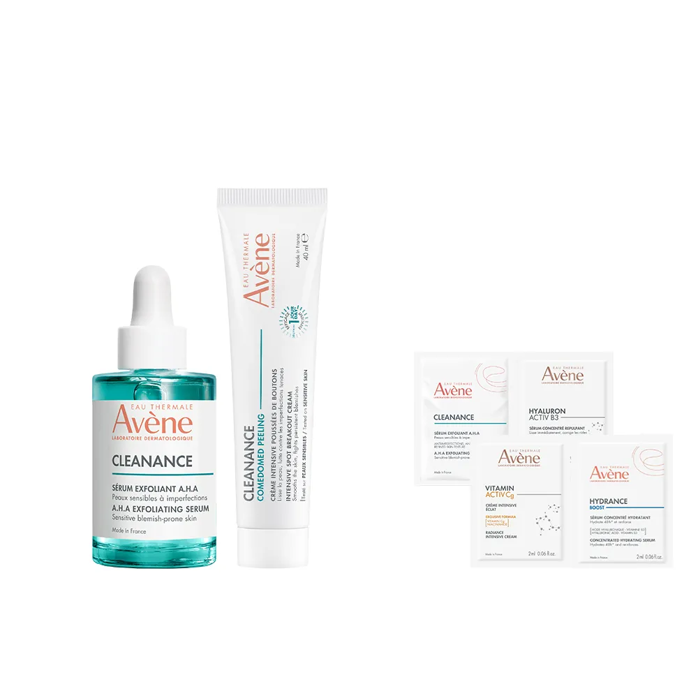 【Avene 雅漾】官方直營 淨痘煥膚雙星組(淨痘精華40ml+精萃30ml)