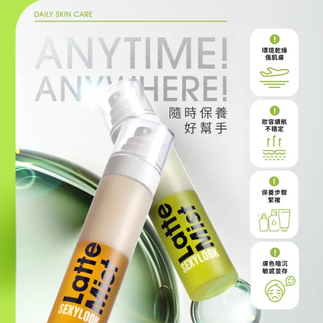 【SEXYLOOK 西西露】白松露噴霧120mlX3入組(紅茶亮白/綠番茄舒緩_任選)#空姐噴霧