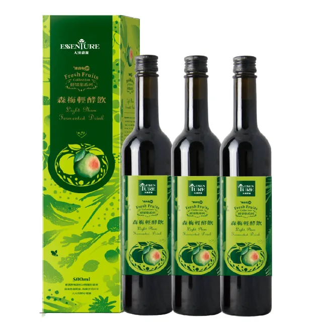 【ESSENTURE 大漢酵素】森梅輕酵飲(500mL*3瓶組)-順暢 代謝 森梅 酵素 全素(原廠出貨)