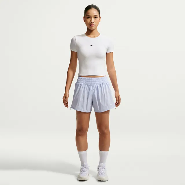 【NIKE 耐吉】短袖上衣 運動內衣 女 輕度支撐 慢跑 瑜珈 AS W NK1 DF SS PAD BRA TOP 白 IV4971-100