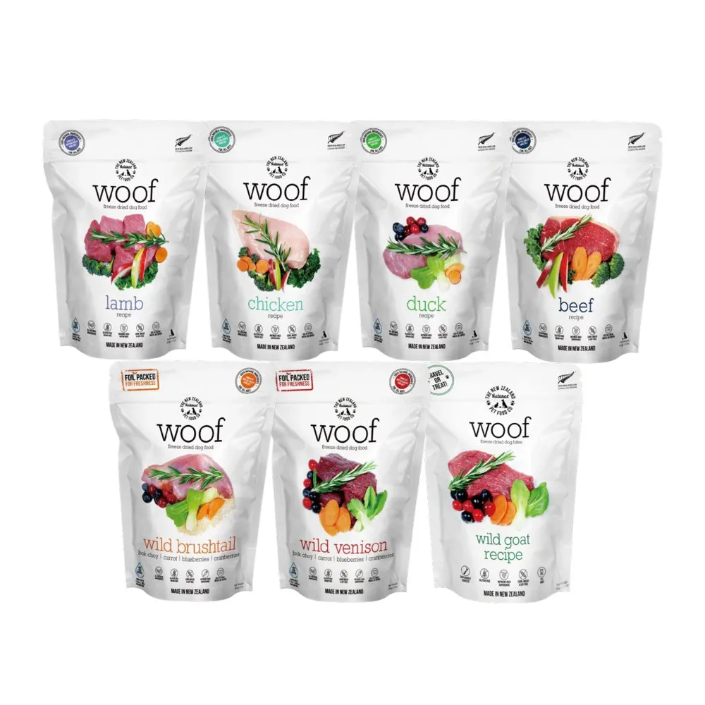 【NZ Natural】woof狗狗冷凍乾燥生食餐 280g/9.9oz(凍乾鮮食、狗飼料)