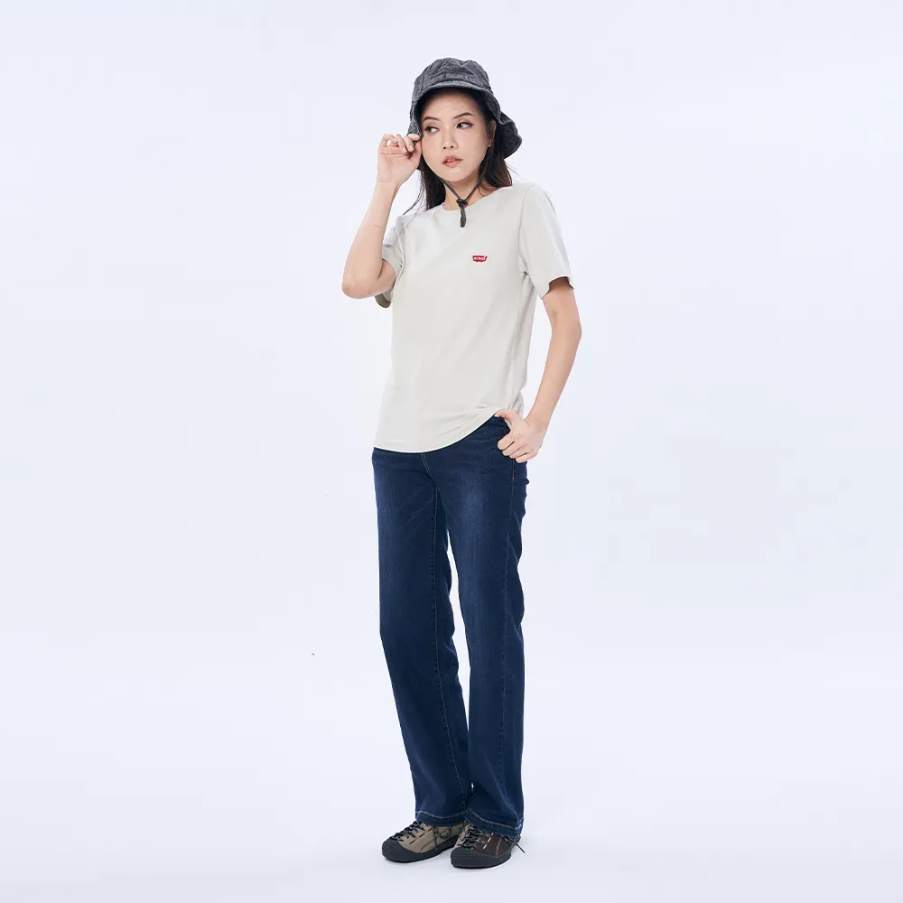【5th STREET】女裝 短袖 短t 上衣 t恤 TEE 立體 圓領 logo 灰色(570985)