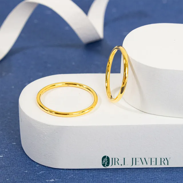 【JR.L JEWELRY】18K金 光面黃K金戒指(固定戒圍)