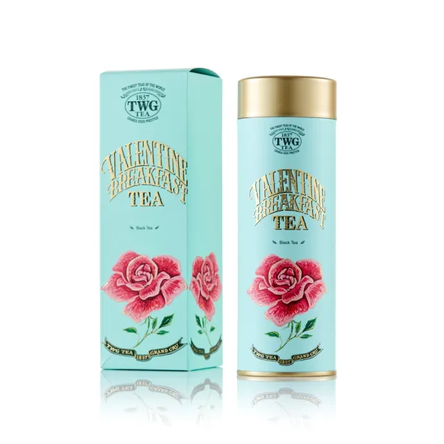 【TWG Tea】頂級訂製茗茶 戀人早餐茶 100g/罐(Valentine Breakfast Tea; 紅茶)