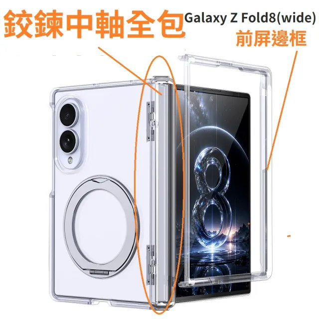 【ACE CASE】三星SAMSUNG Galaxy Z Fold8/熱點wide A10/中軸全包/360度/旋轉磁吸指環支架手機殼保護殼