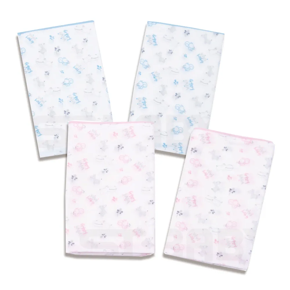 【VIVIBABY】台灣製精梳棉紗布澡巾-6入(動物樂園 藍/粉)