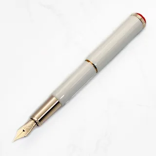 【MONTBLANC 萬寶龍】傳承系列紅與黑「迷你」特別版象牙色鋼筆 F 尖(128120)
