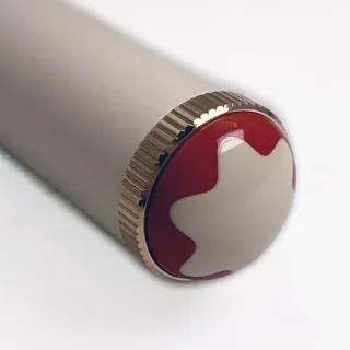 【MONTBLANC 萬寶龍】傳承系列紅與黑「迷你」特別版象牙白鋼珠筆(128122)