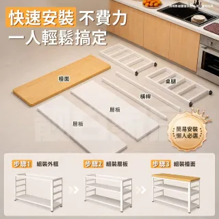 【靚白家居】超耐重電器櫃 120*40公分 廚房餐櫃 中島桌 電器架 廚房櫃