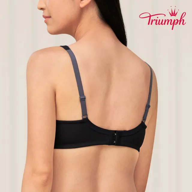 【Triumph 黛安芬】舒活自在系列 舒涼紗無痕透氣軟鋼圈內衣(自信黑)