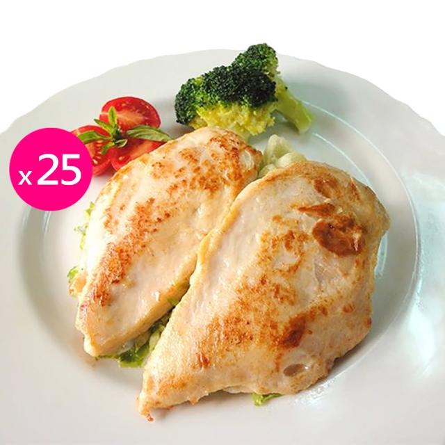 【卜蜂】醃漬去骨雞胸肉 超值25包組_共50片_momo老饕美味標章(200g/2片/包_生醃品.居家料理.露營燒烤.雙11)