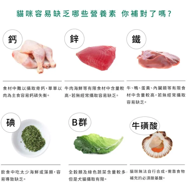 【Natural10 自然食】寵立善 貓咪綜合營養預拌粉120g*1 生鮮食必備(天然營養補充 牛磺酸 離胺酸 貓咪保健)