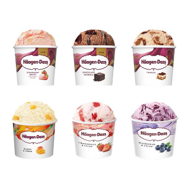 【Haagen-Dazs 哈根達斯】迷你杯100mlx12入 口味任選 (熱賣口味 夏日果戀) (中秋 中元 禮物 父親節)