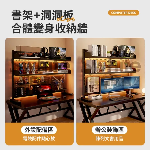 【靚白家居】傲雪電腦桌 140公分 洞洞板款(電競桌 桌子 書桌 辦公桌 工作桌 居家辦公)