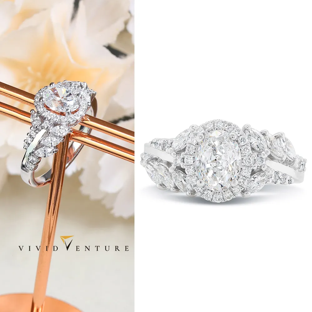 【Vividventure 亞帝芬奇】鉑金 GIA 1克拉 DVS2 天然鑽石 真鑽 戒指 璀璨熠熠(PT950鉑金台)