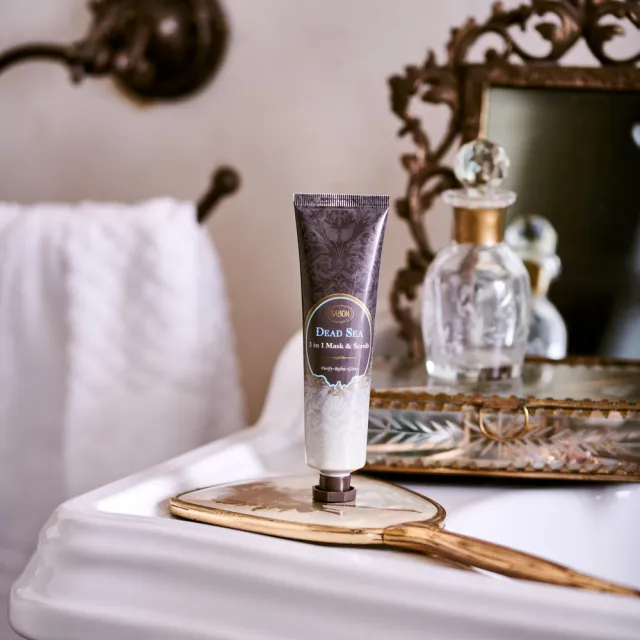 【SABON】官方直營 臉部深層潔淨組(二合一臉部磨砂膏125ml+三效死海泥面膜50ml)