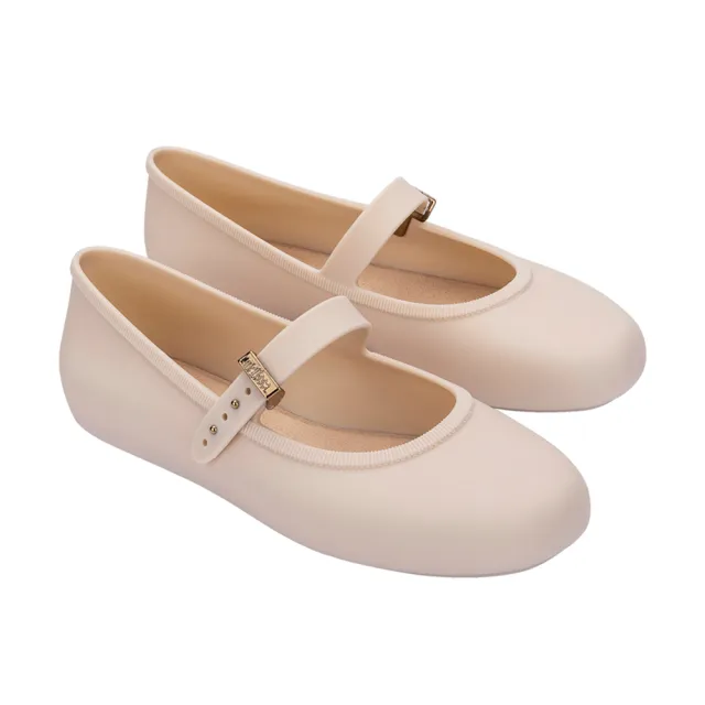 【Melissa】圓頭素面瑪莉珍鞋(米色) 防潑水