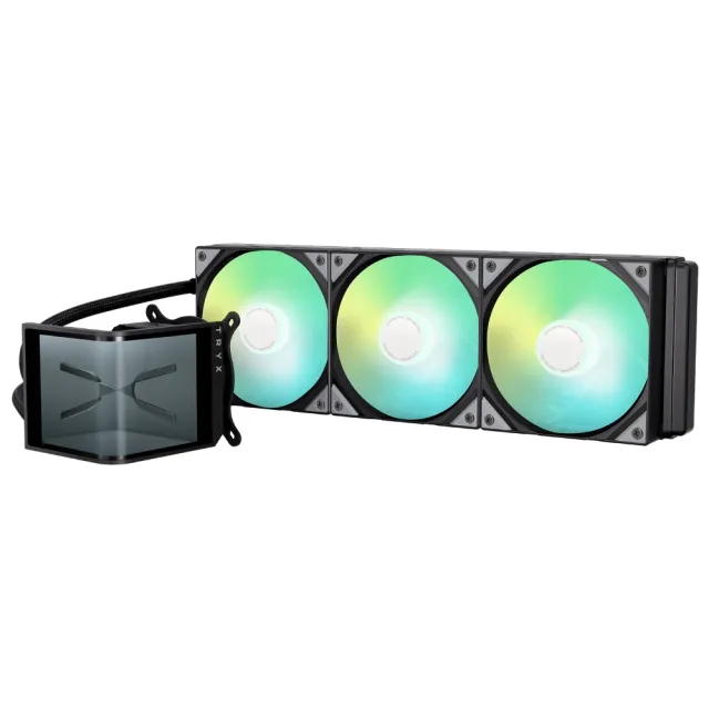 【TRYX】PANORAMA SE 360 ARGB 裸視 3D 曲面液晶水冷 黑/白(TDP:280/Asetek Adela/反光塗層/防刮螢幕)