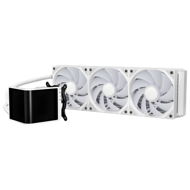 【TRYX】PANORAMA SE 360 ARGB 裸視 3D 曲面液晶水冷 黑/白(TDP:280/Asetek Adela/反光塗層/防刮螢幕)