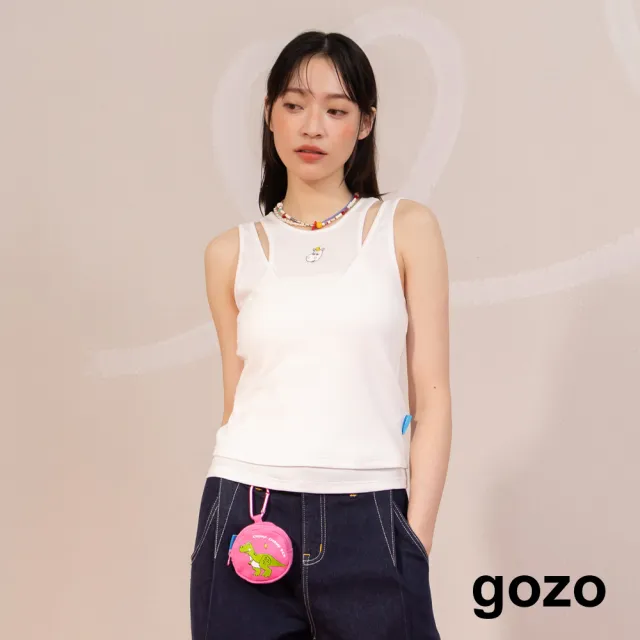 【gozo】PIXAR系列 翠絲or小奶油涼感兩件式疊穿背心(白色/深藍)