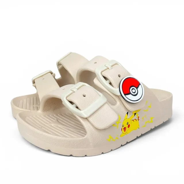 【POKEMON 精靈寶可夢】寶可夢 兒童拖鞋 台灣製造 防水防滑 男童女童 雙帶 皮卡丘