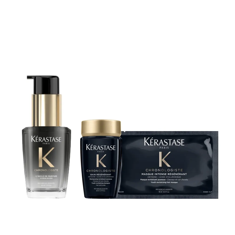 【KERASTASE 巴黎卡詩】黑鑽極萃逆時玫瑰香氛露30ml(護髮油/完美解決頭皮肌膚困擾)