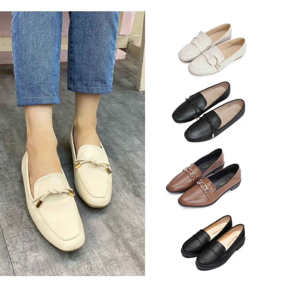 【FUFA Shoes 富發牌】典雅風氣質樂福鞋 懶人鞋 牛津鞋  1BE100 1BE75 1BE103 1CT28 低跟(台灣製 任選)