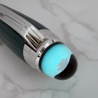 【MONTBLANC 萬寶龍】星際行者 PolarGreen 系列珍貴樹脂鋼筆 F尖 （132901）