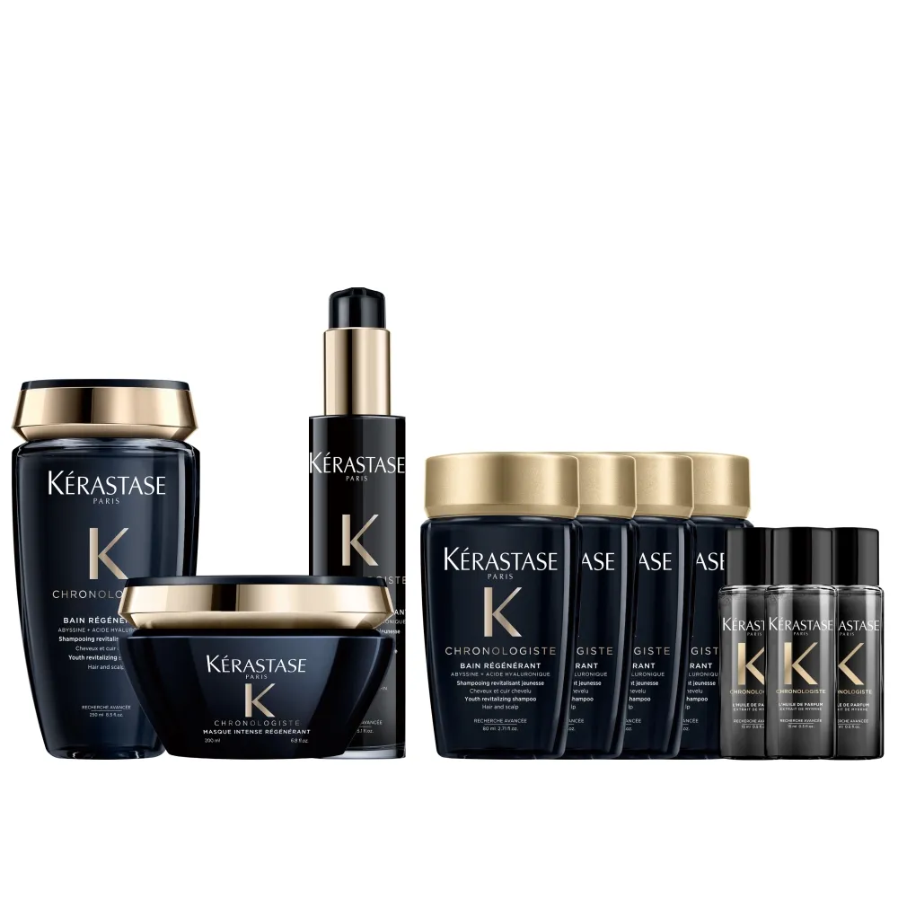 【KERASTASE 巴黎卡詩】黑鑽極萃逆時三步驟洗護組(洗髮精+髮膜+熱活精華)