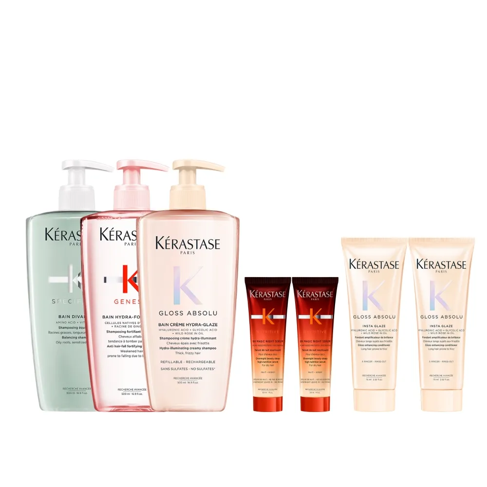 【KERASTASE 巴黎卡詩】大容量髮浴/洗髮精500ml 三入組