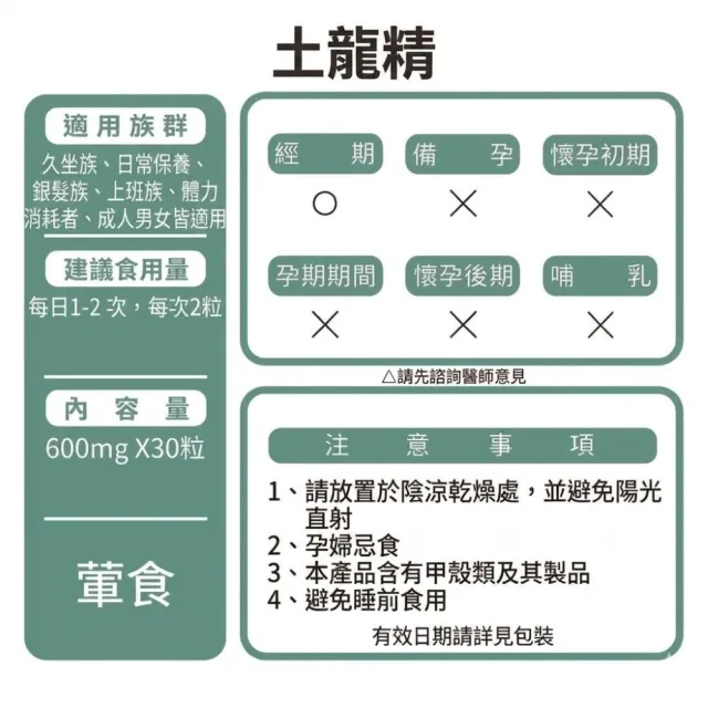 【草本之家】土龍精膠囊1入組(30粒/入靈芝.黃精.MSM.枸杞.肉桂)