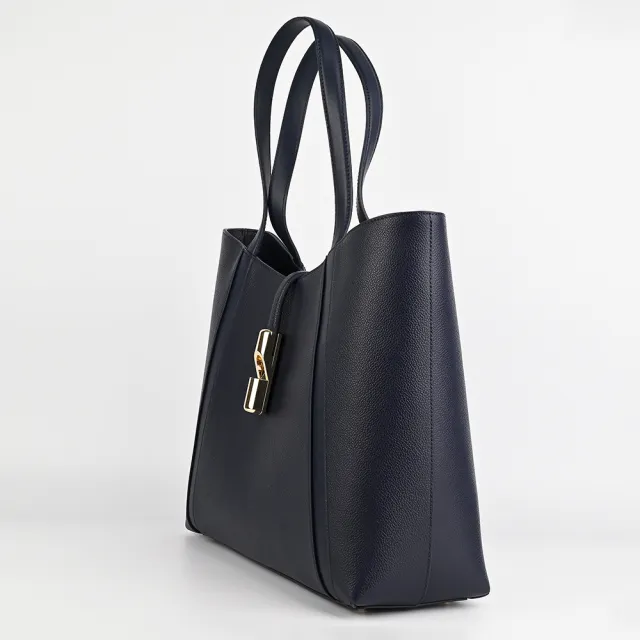 【FURLA 芙拉】Goccia L 手提/肩背托特包(藍)