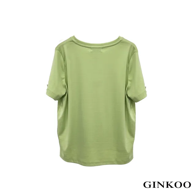 【GINKOO 俊克】浪漫背影印花圓領棉T