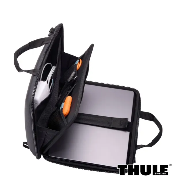 【Thule 都樂】Gauntlet attach☆ MacBook® Pro 14吋 筆電手提袋 黑色 (週年慶/露營/旅行/收納)