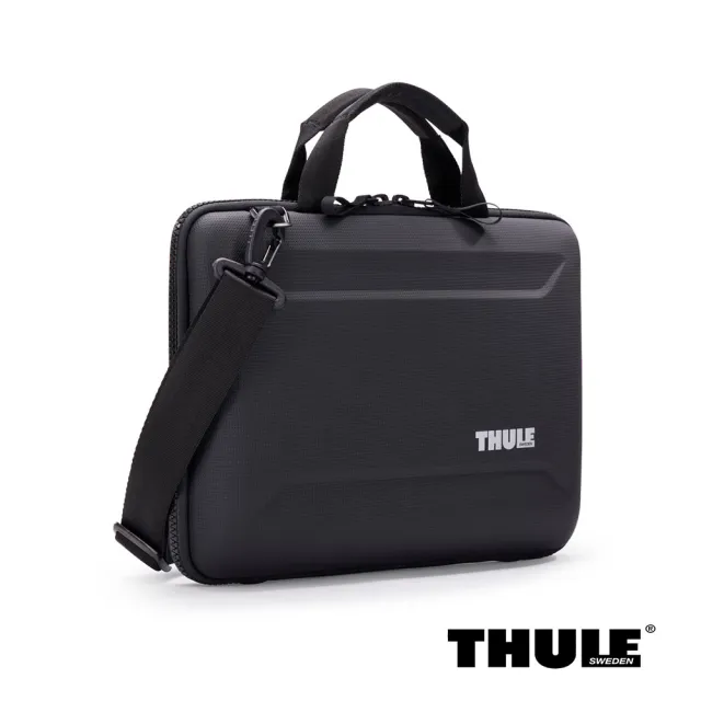 【Thule 都樂】Gauntlet attach☆ MacBook® Pro 14吋 筆電手提袋 黑色 (週年慶/露營/旅行/收納)