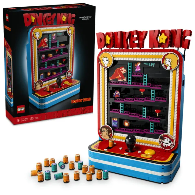 【LEGO 樂高】超級瑪利歐系列 72051 咚奇剛街機遊戲(Donkey Kong 街機遊戲 禮物 玩具)