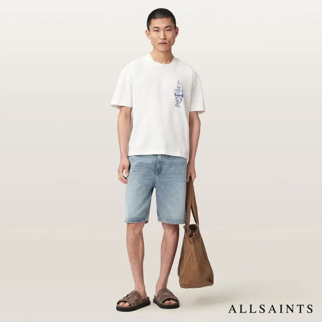 【ALLSAINTS】IGNIS 搖滾藝術T恤-白 M026PF(寬鬆版型)
