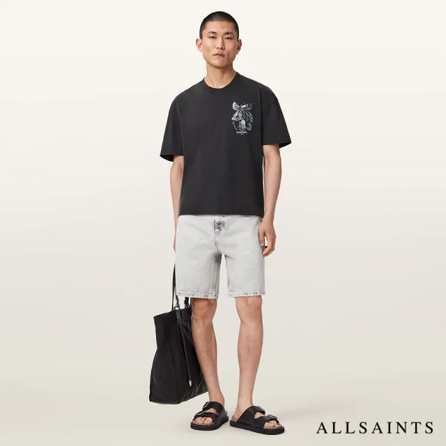 【ALLSAINTS】SERAPH 插畫短袖T恤-黑 M034PF(寬鬆版型)