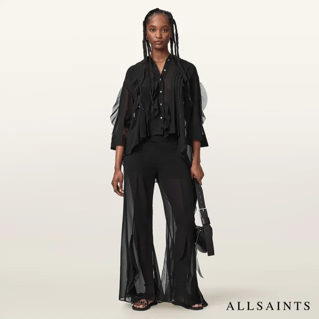 【ALLSAINTS】MINNA 透膚荷葉襯衫 W023PF(正常版型)