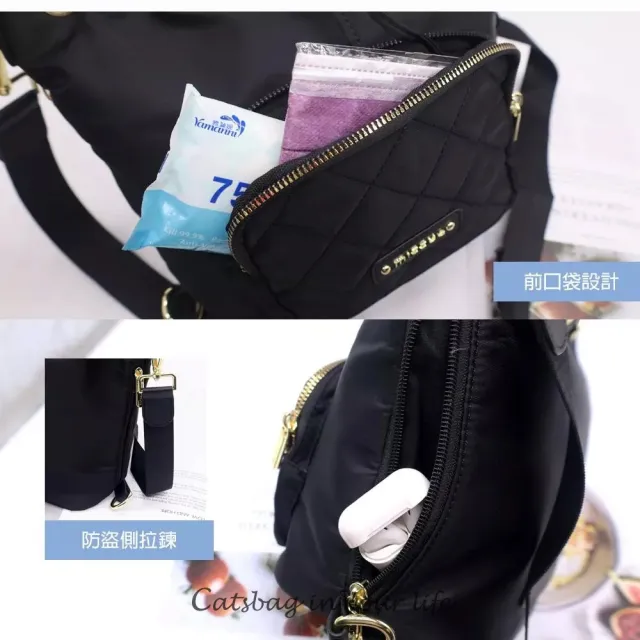 【Catsbag】雙11 經典三用尼龍水桶包 附手拿小包 0156(#斜背包 #水桶包 #後背包)