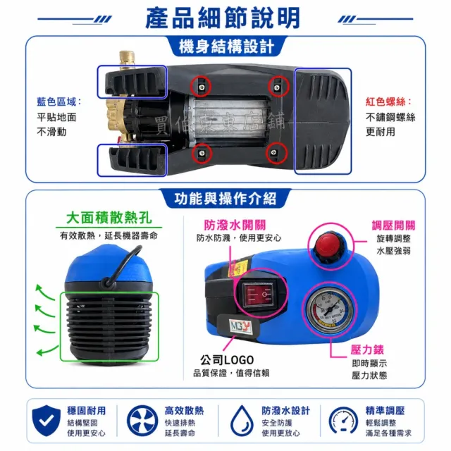 【一本店鋪】30米水老鼠+T150洗車機(洗車機 洗地機 疏通水管 洗冷氣 洗洗衣機 全銅線圈 全新轉子)