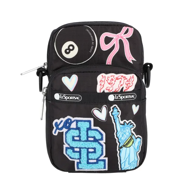 【Lesportsac】Patch Mini Phone Crossbody 輕便隨身手機包 手機袋 隨身小包 送禮 禮物 推薦(美式拼貼風)